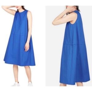 Everlane Sleeveless Midi Dress in Bright Blue